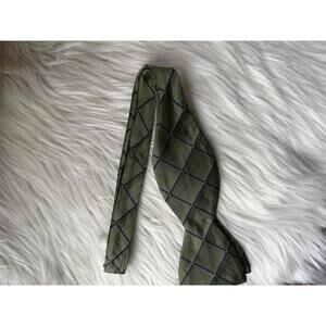 Allen Solly Men's Olive Green Checkered Bow Tie